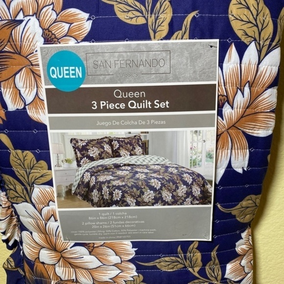 SAN Fernando Classics‎ Queen 3 piece quilt set - Picture 2 of 5